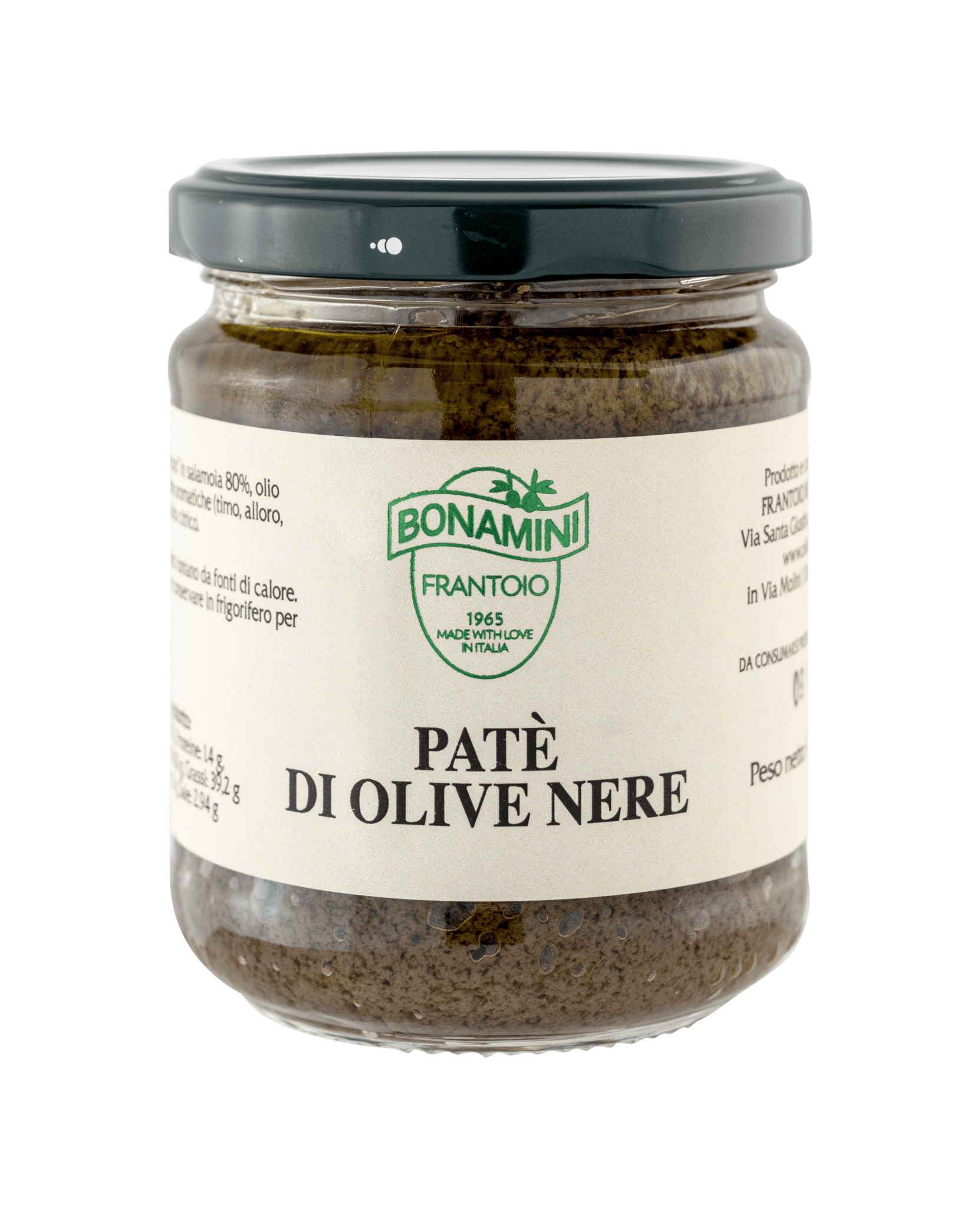 patè olive nere Bonamini