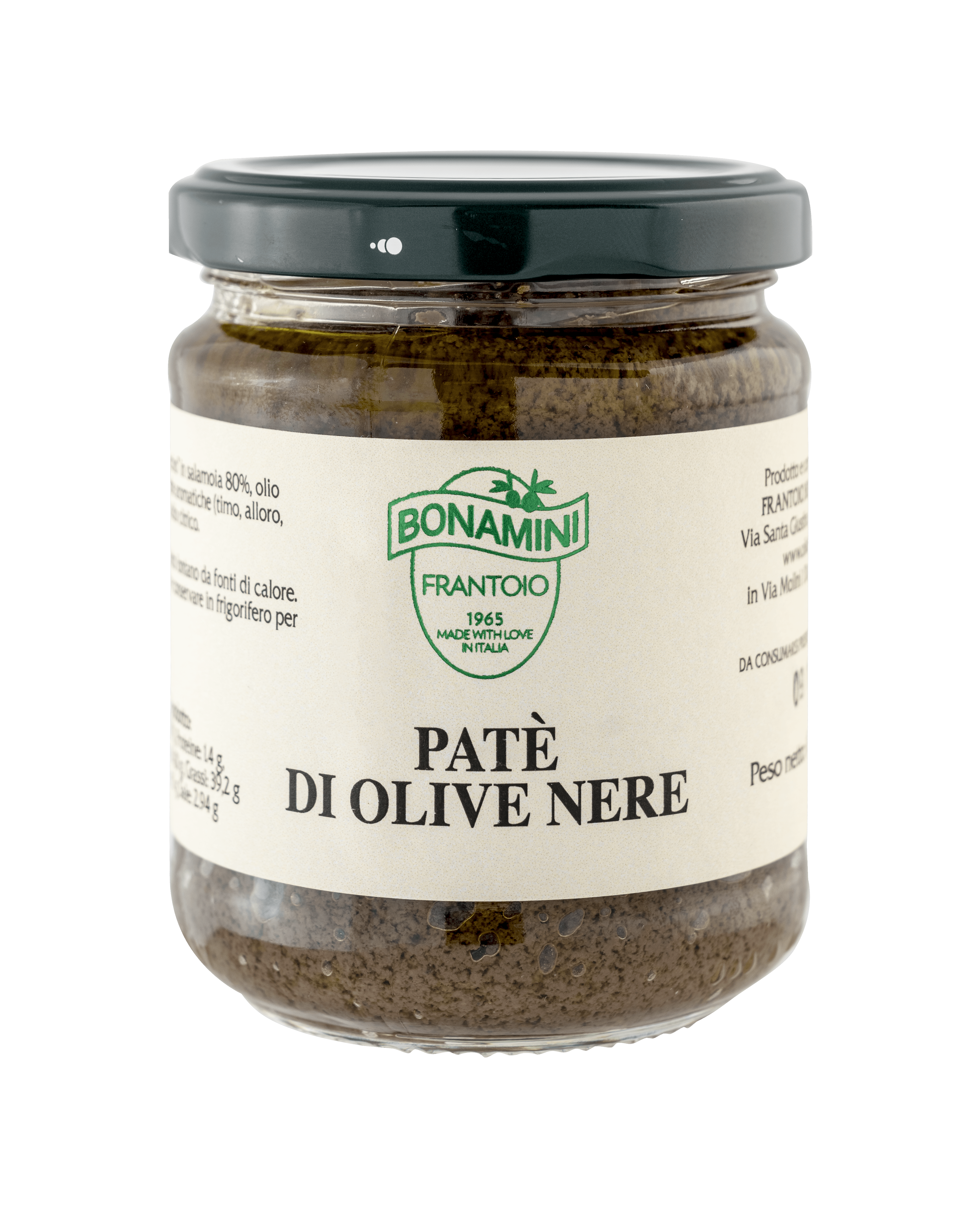 patè olive nere Bonamini